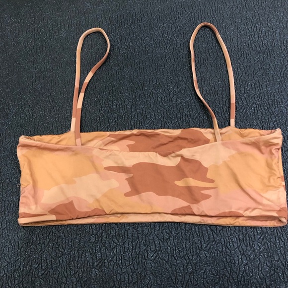 MAI Underwear Mod Bikini Top in Terracotta Camo, Size S - Picture 2 of 5